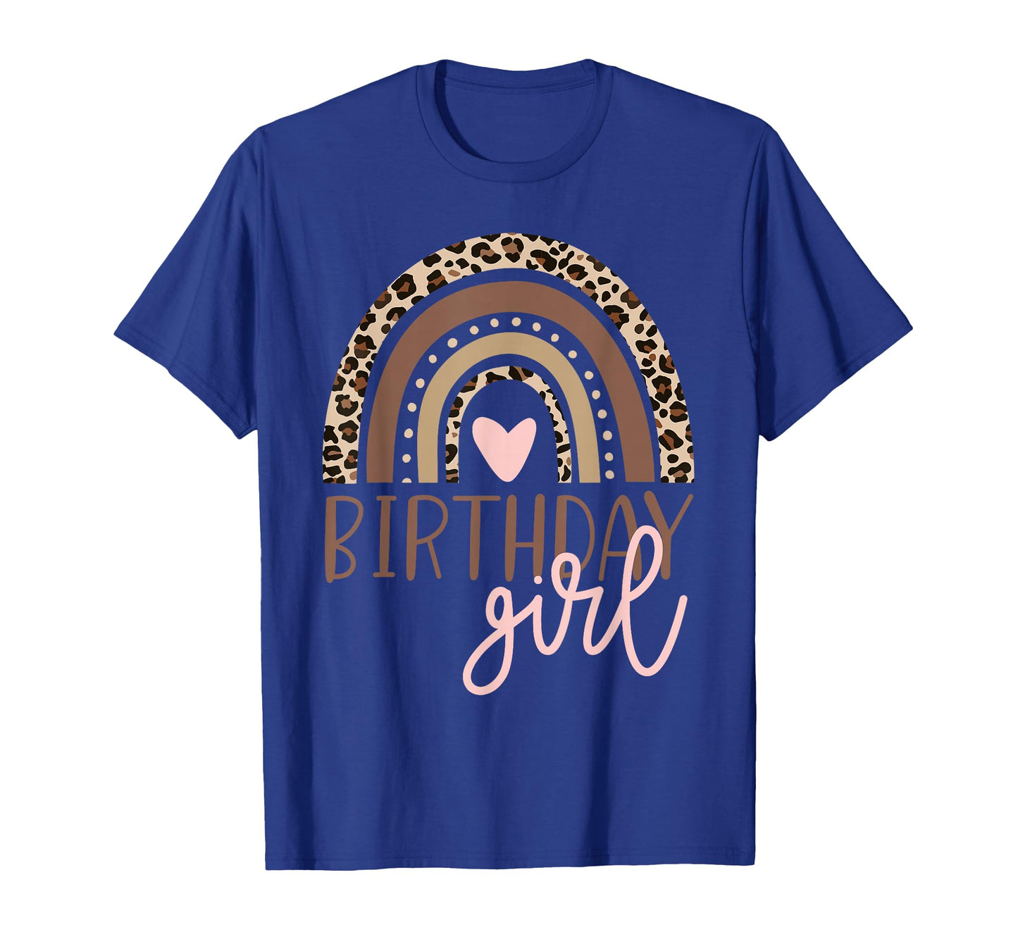 Birthday Girl Leopard Rainbow Birthday Party Family T-Shirt Small