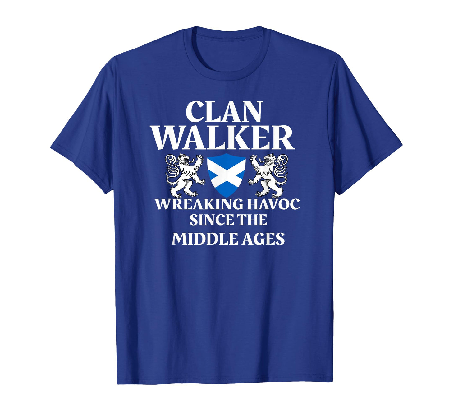 Clan Walker Scottish Family Kilt Tartan Lion T-Shirt