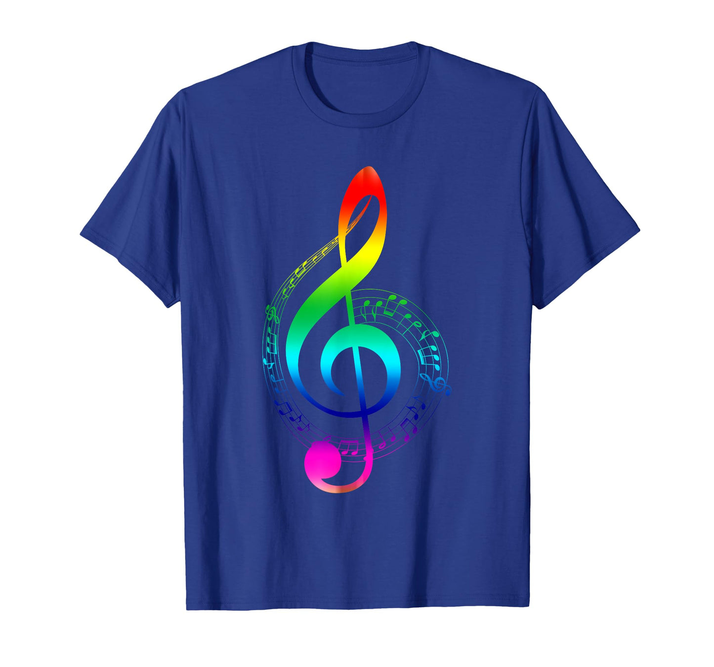 Music Note Rainbow Treble Clef Musical Symbol for Musicians T-Shirt