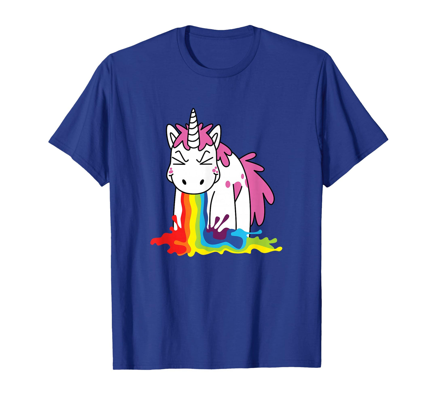Cute unicorn throwing up a rainbow t-shirt T-Shirt