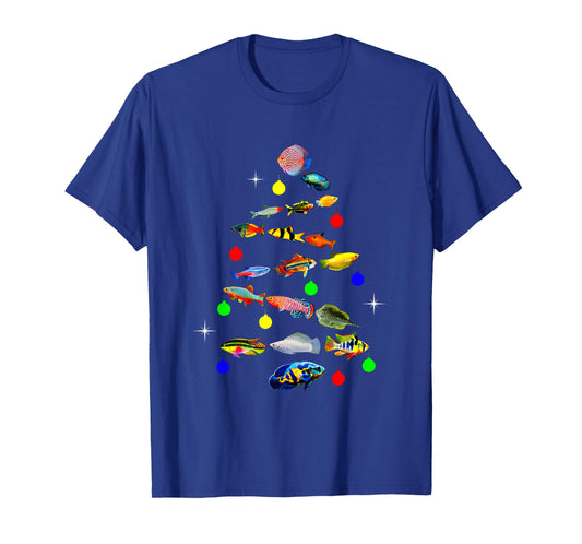 Aquarium Fish Christmas Tree Cichlid Gouramis Discus Tetras T-Shirt
