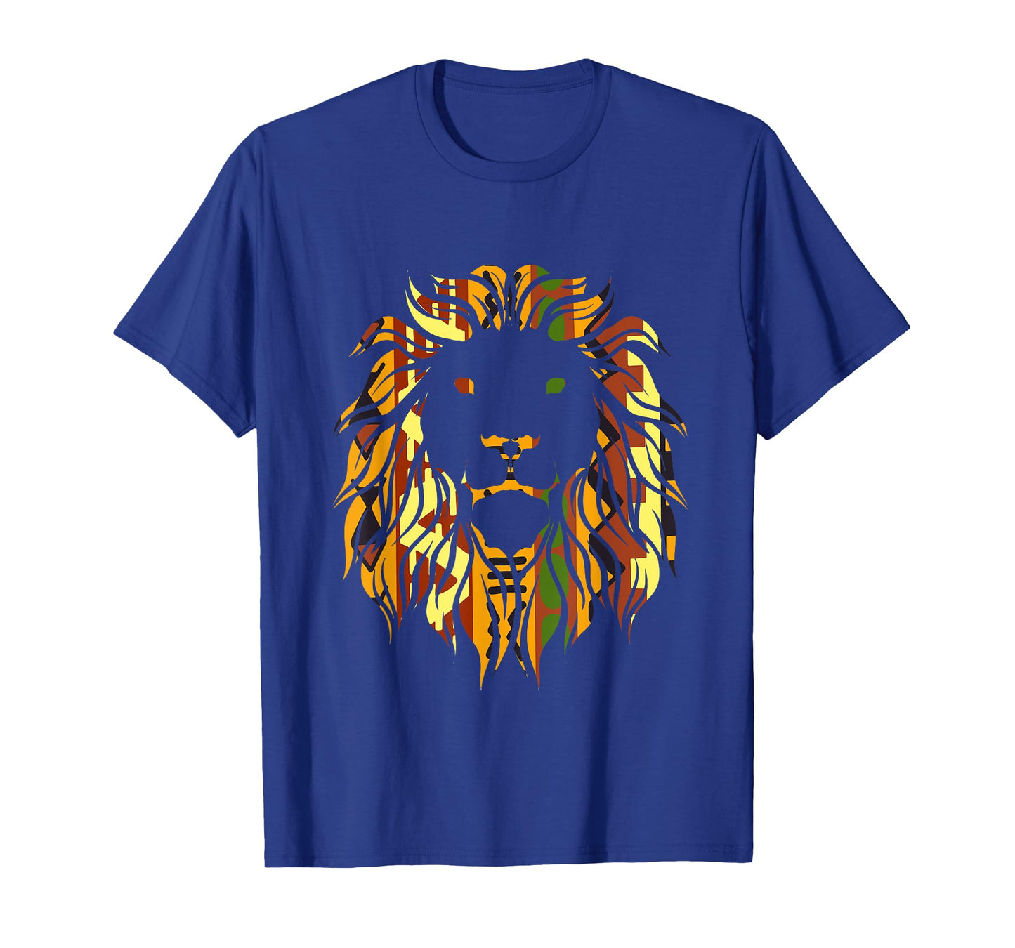 Melanin King Kente Lion African T-Shirt
