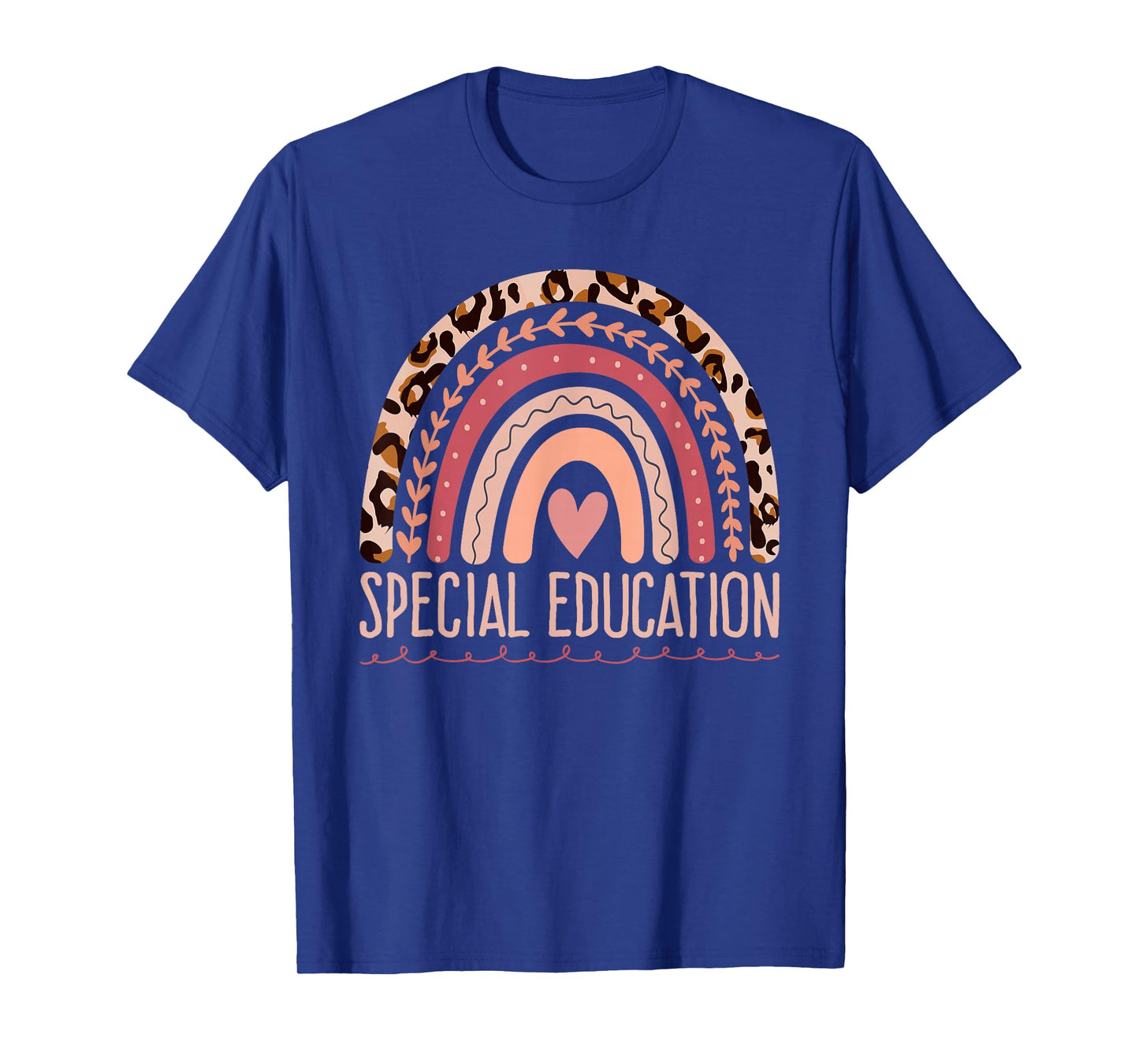 Special Education Shirt Teacher SPED Leopard Boho Rainbow T-Shirt