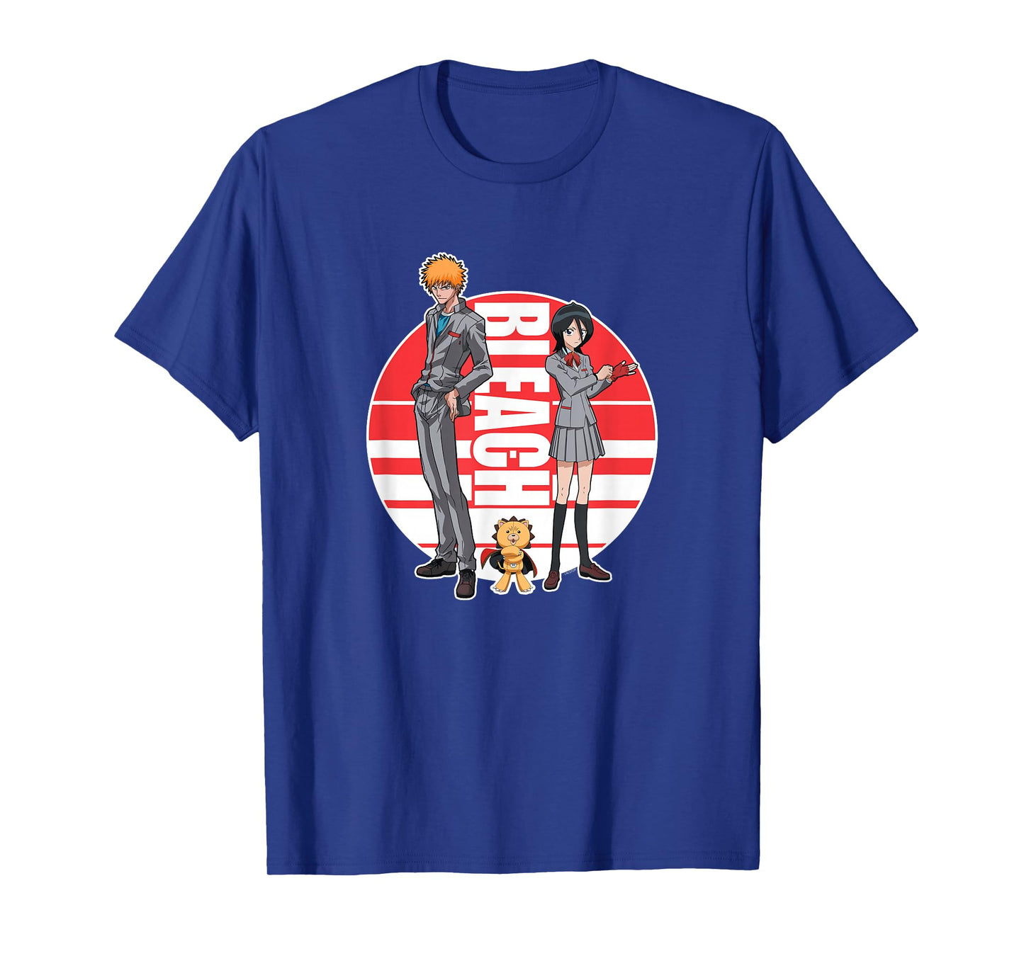 Bleach Ichigo Rukia and Kon Round Logo Anime T-Shirt