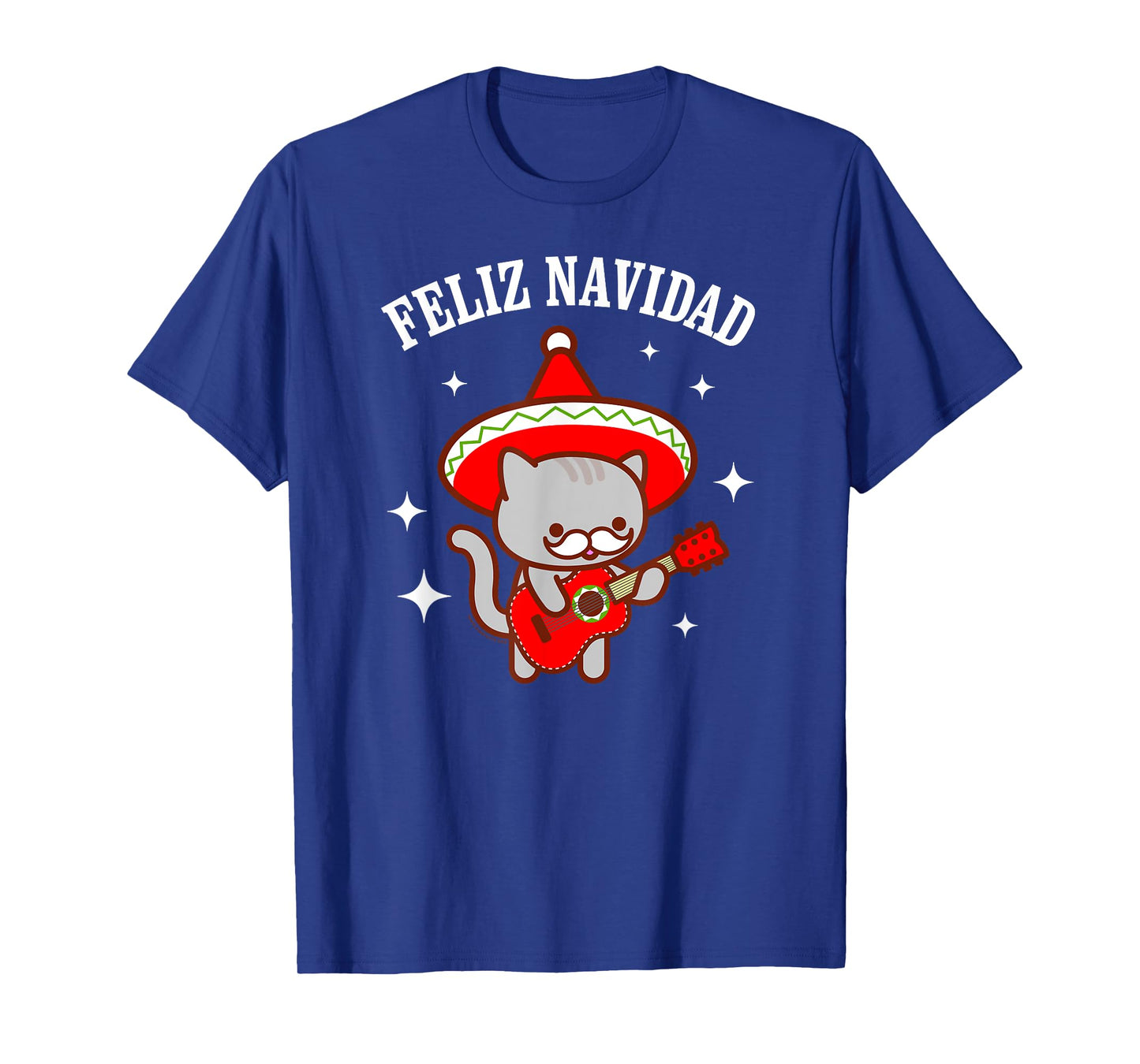 Funny Cat T-shirt - "Feliz Navidad" Christmas T-Shirt