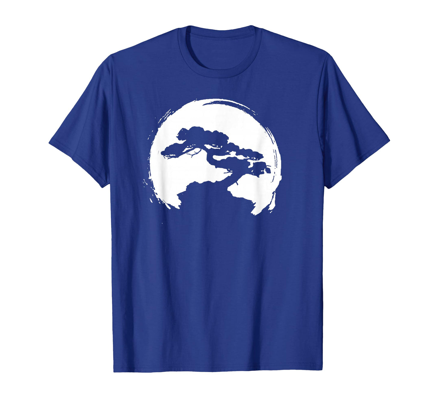 Vintage Bonsai Tree Shadow Picture Retro Zen Circle T-Shirt