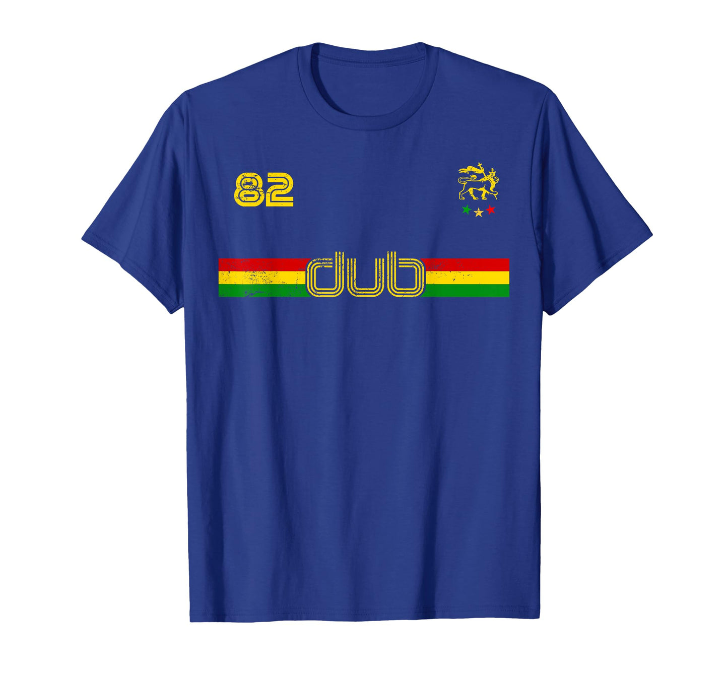 DUB -Reggae Rastafari Ethiopia Jamaica Football Soccer style T-Shirt