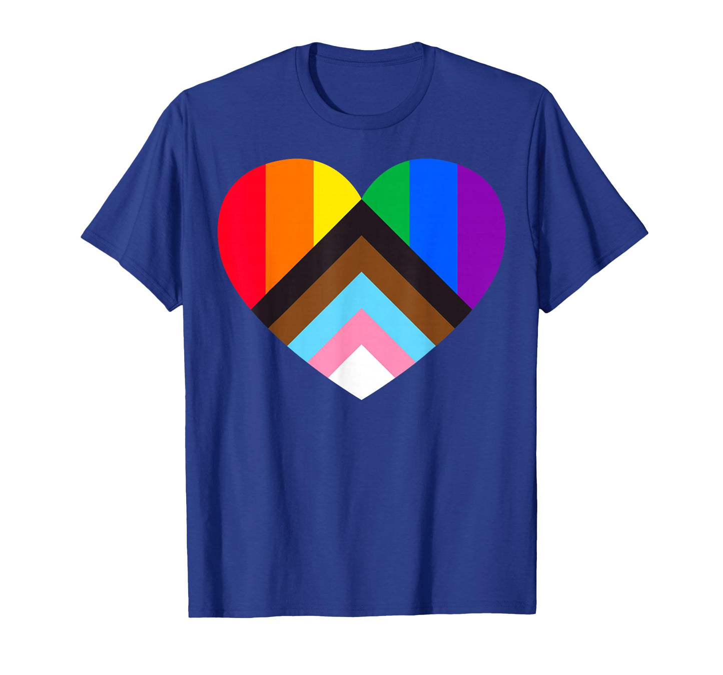 Progress Pride Rainbow Heart LGBTQ | Gay Lesbian Trans T-Shirt