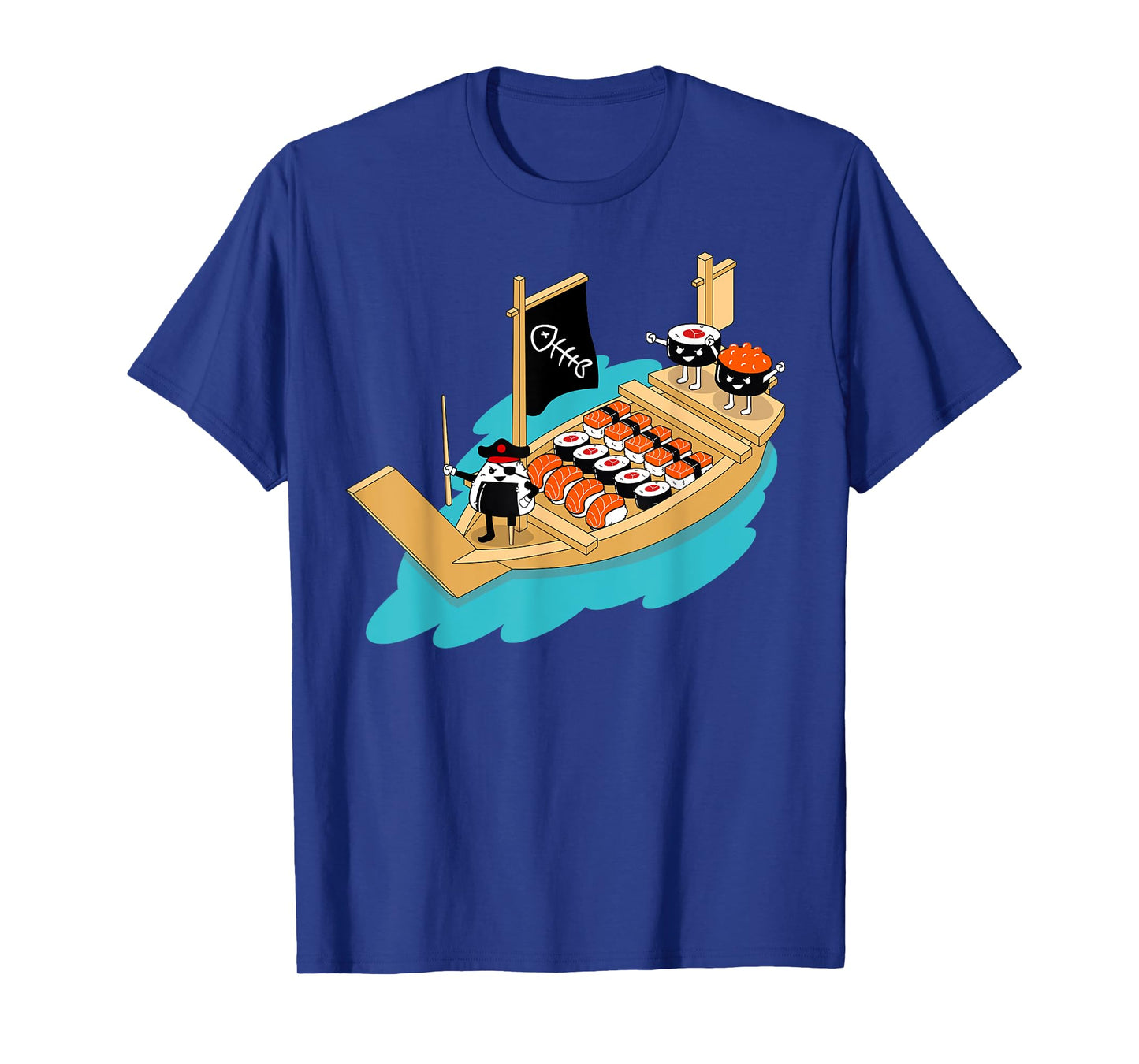 Sushi Boat Pirate | Sashimi Fish Rice Japan Fans Gift T-Shirt