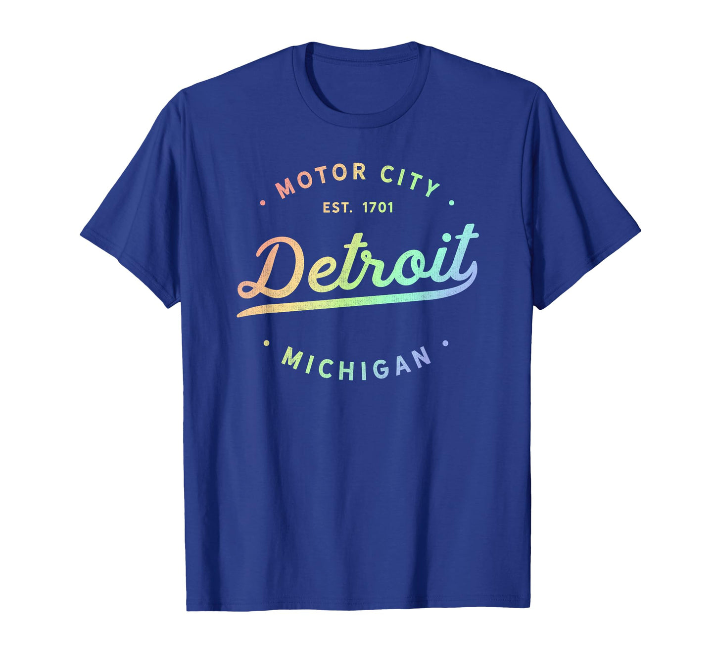 Detroit Michigan Rainbow Sassy Motor City Pride Design T-Shirt