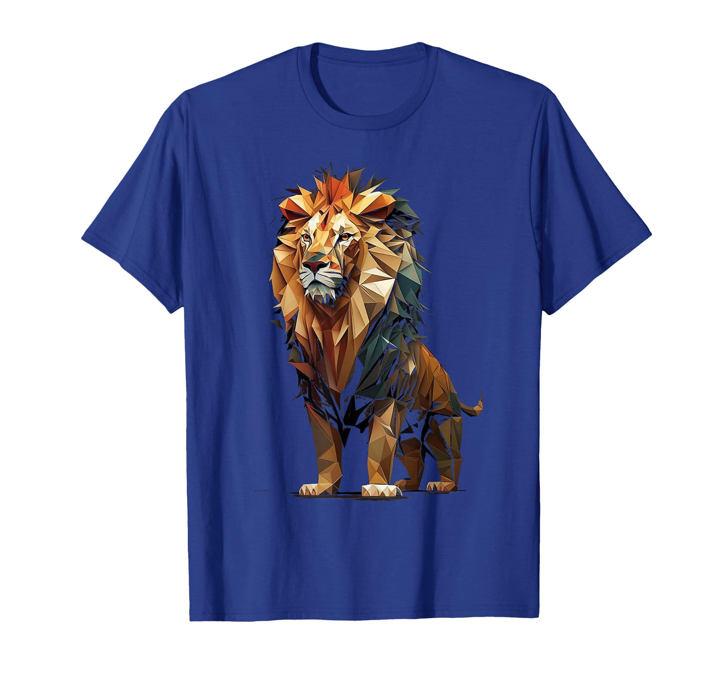 Lion colorful lions King Of Animals From Africa Polygon T-Shirt