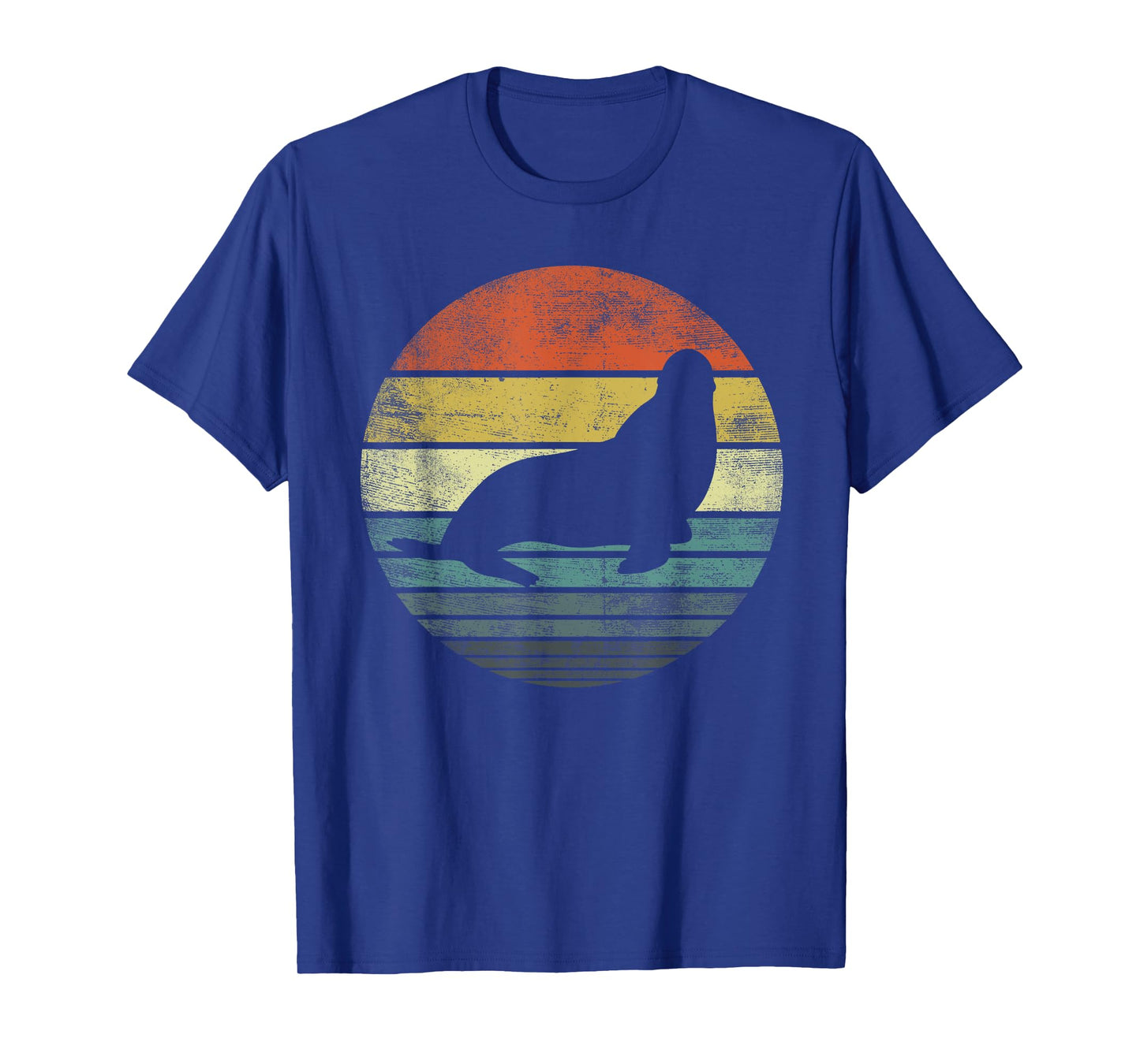 Seal Lover Gifts Retro Vintage Sea Lion Animal Silhouette T-Shirt