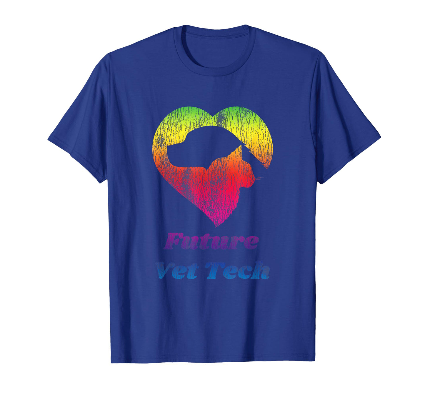 Future Vet Tech - Worn Distressed Rainbow Look T-Shirt