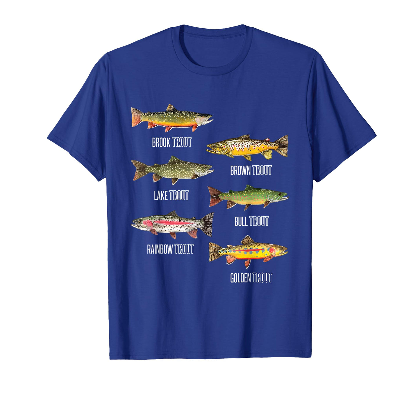 Types of Trout Fish Species Fishing Gift T-Shirt T-Shirt