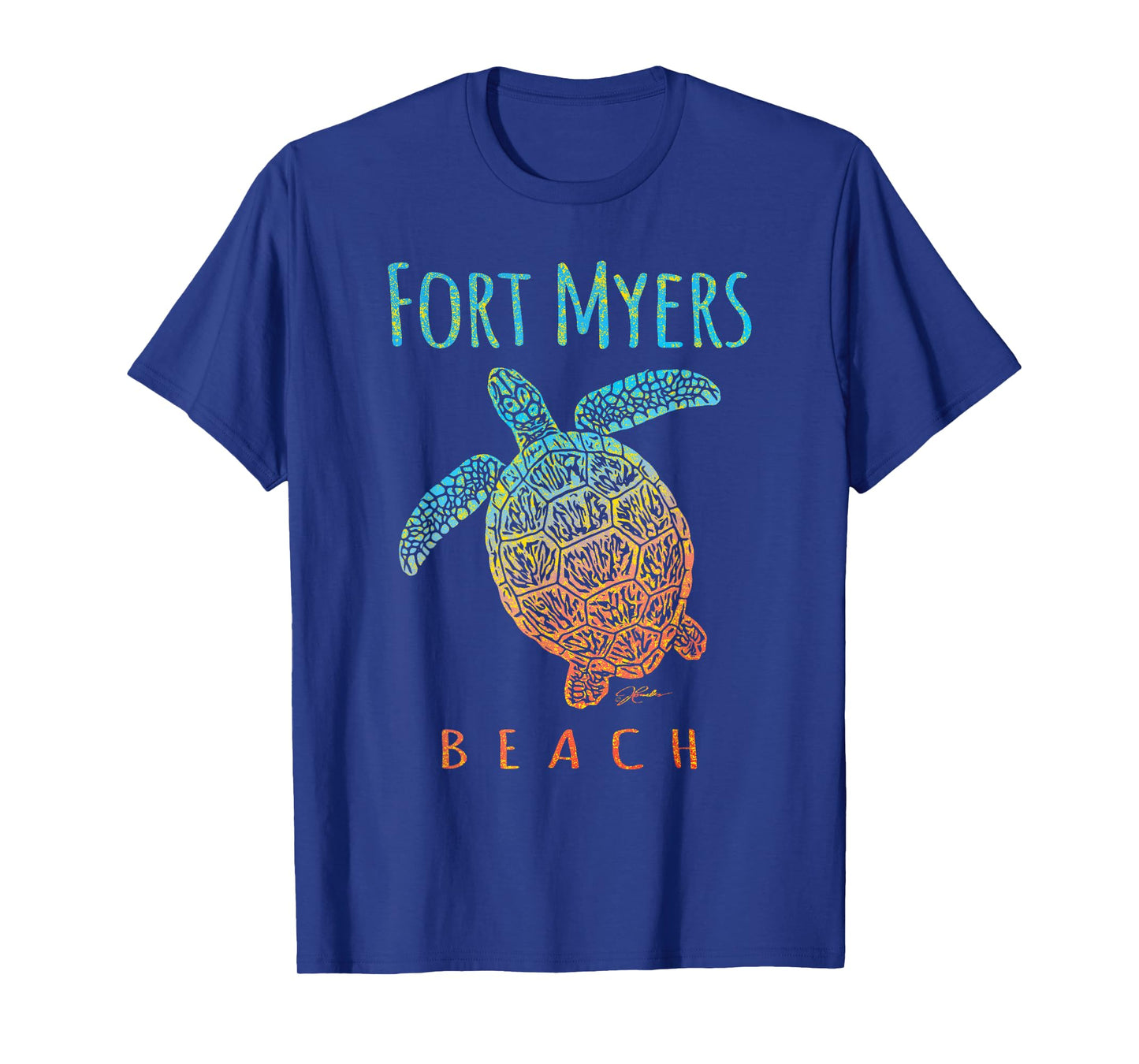 JCombs Fort Myers Beach FL Sea Turtle Beach T-Shirt
