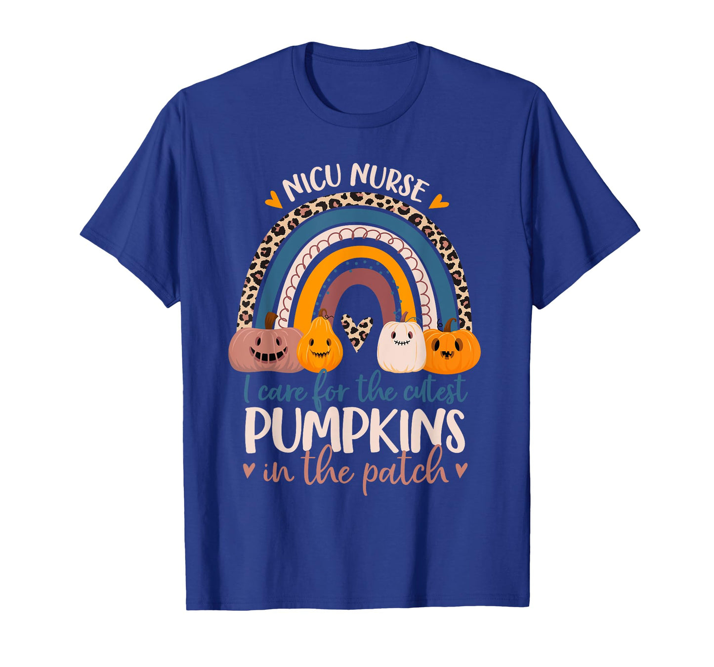 NICU Nurse Cutest Pumpkins In The Patch Rainbow Halloween RN T-Shirt