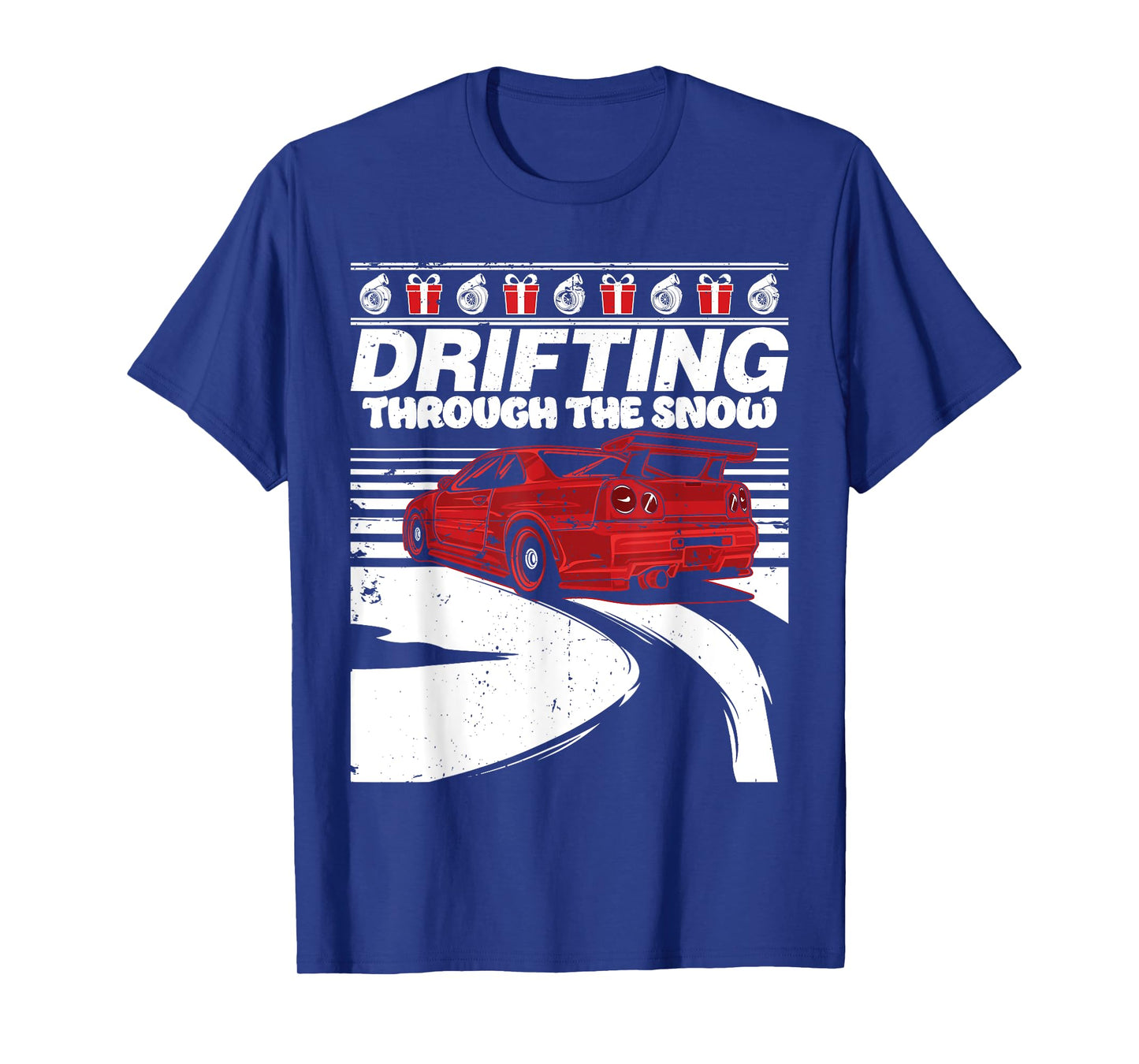 Import Car Ugly Christmas T Shirt Gift Drifting Through Snow