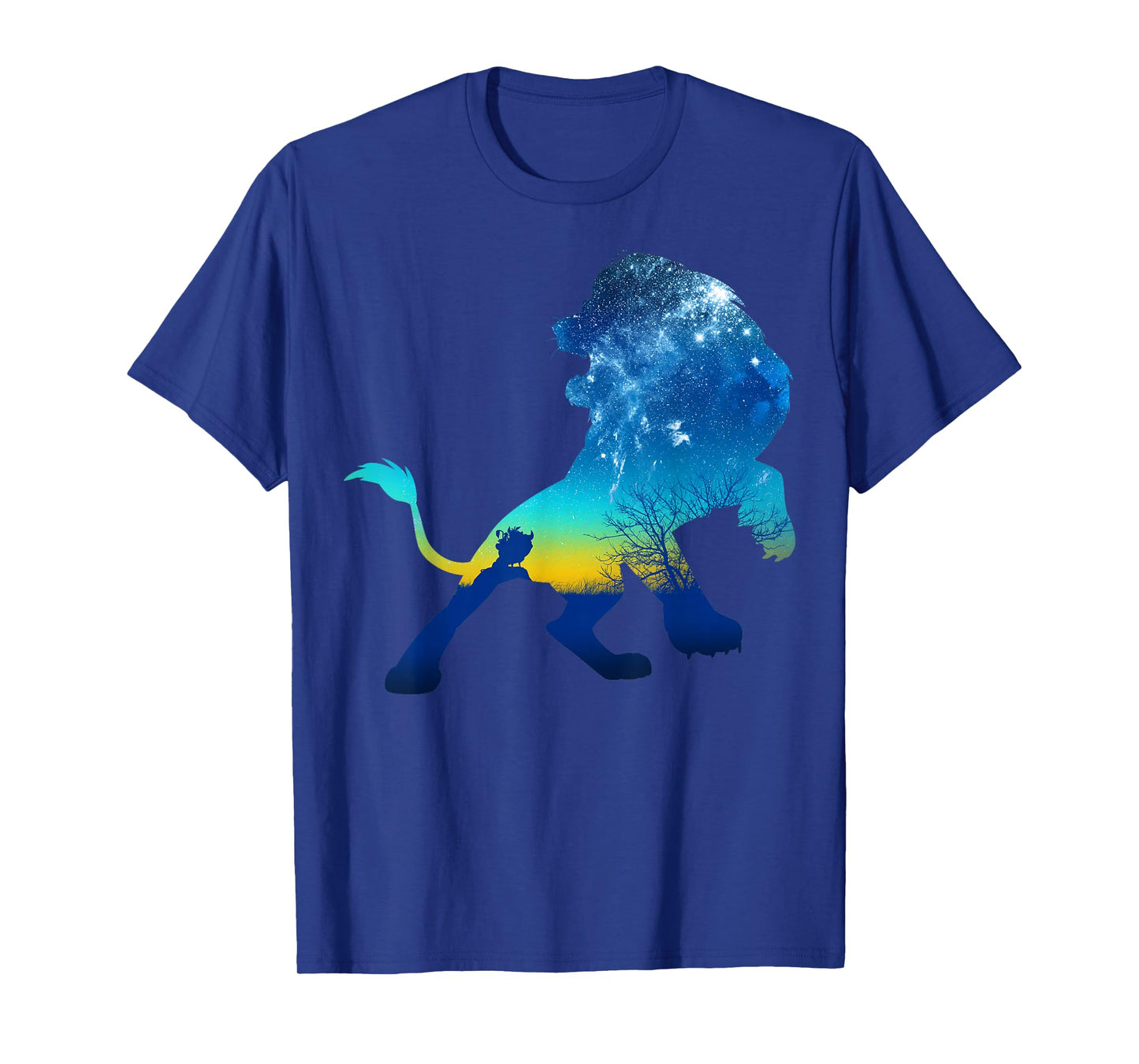 Disney The Lion King Simba Midnight Sky Silhouette Portrait T-Shirt
