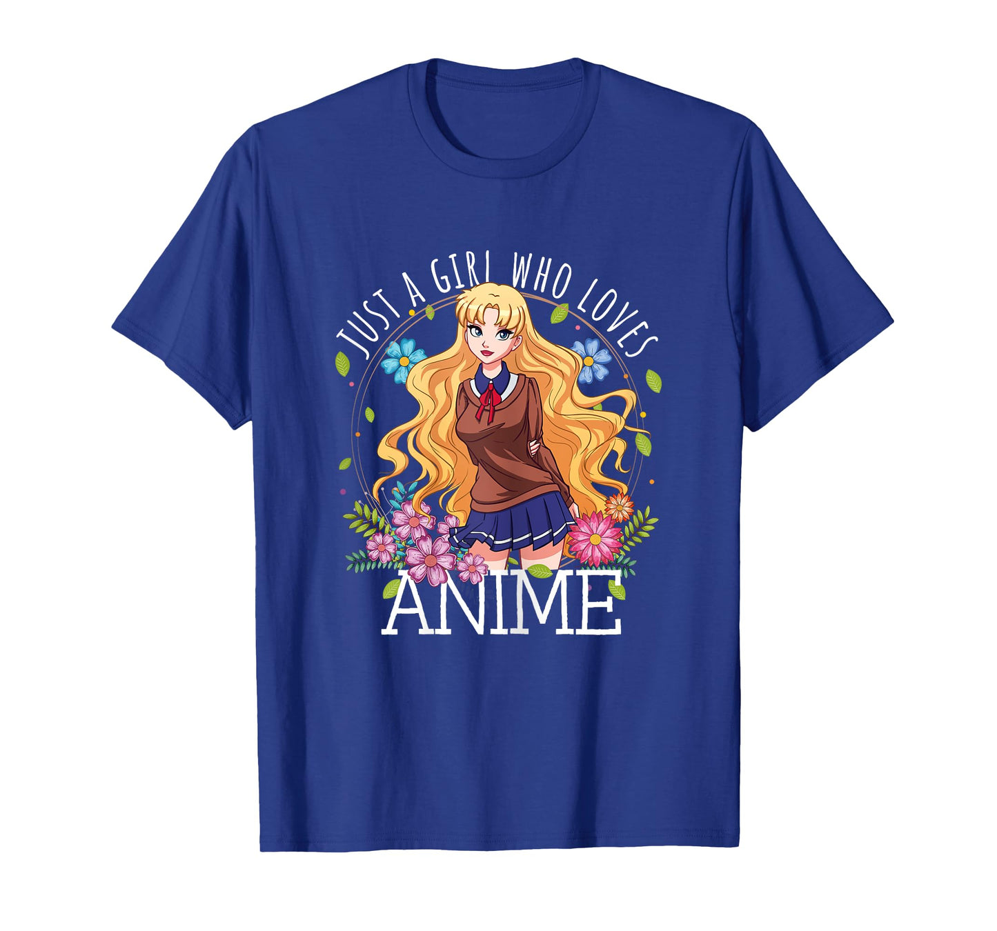 Just A Girl Who Loves Anime Lover Teen Girl Merch Otaku Gift T-Shirt