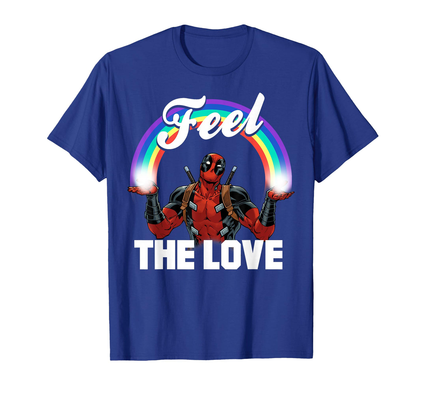 Marvel Deadpool Feel The Love Full Rainbow Arch T-Shirt T-Shirt