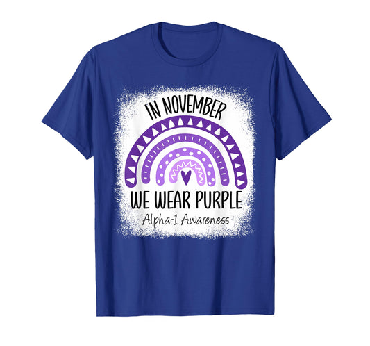 Rainbow Alpha-1 Antitrypsin Deficiency Awareness Month T-Shirt