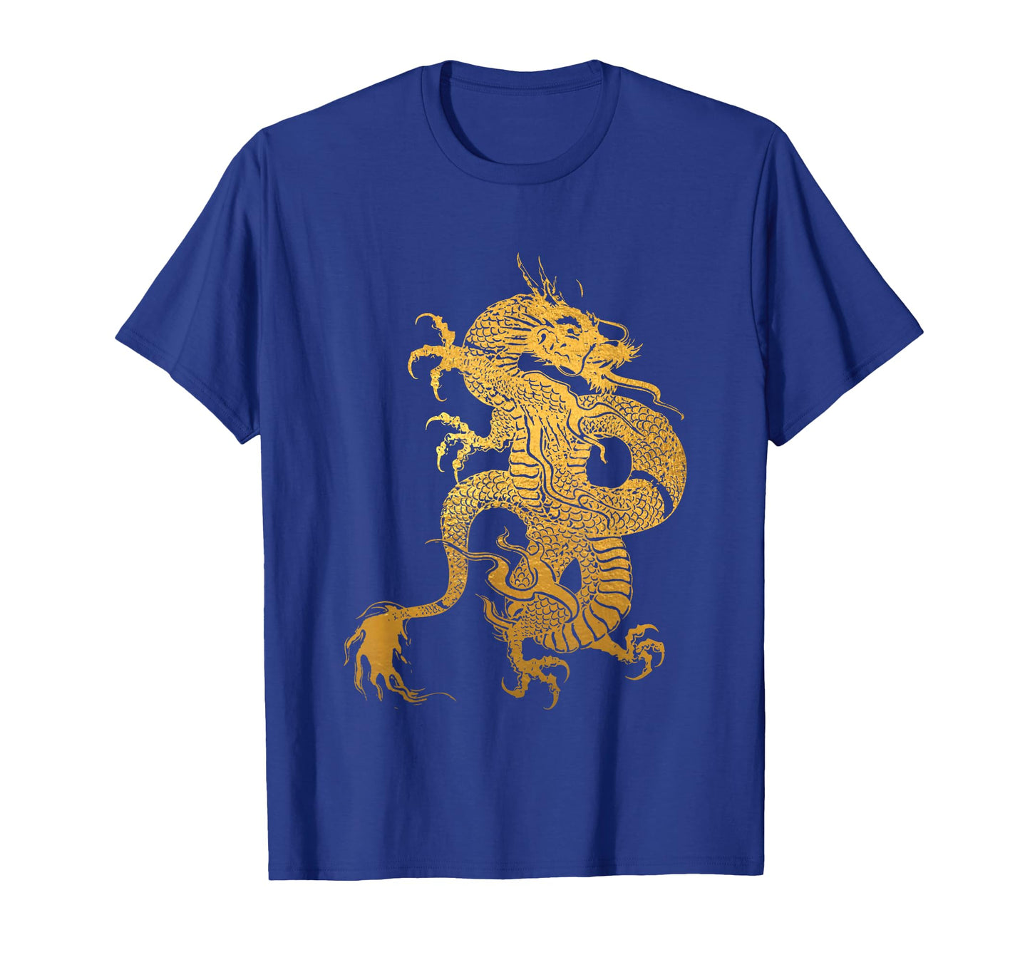 Traditional Chinese Yellow Dragon Tribal T-Shirt