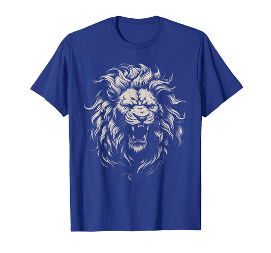Lion Roar Head Art face for Lovers Lions King African Animal T-Shirt