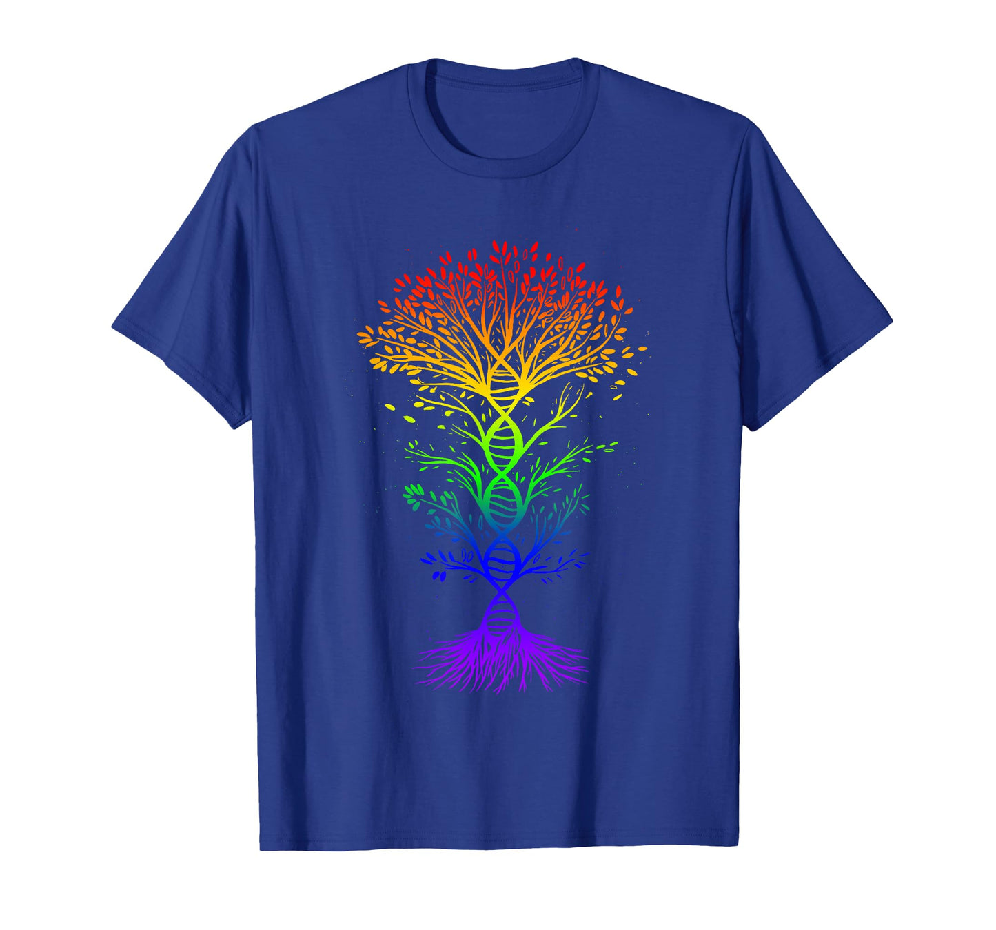 LGBTQI Rainbow Flag DNA Tree Gay Pride T-Shirt