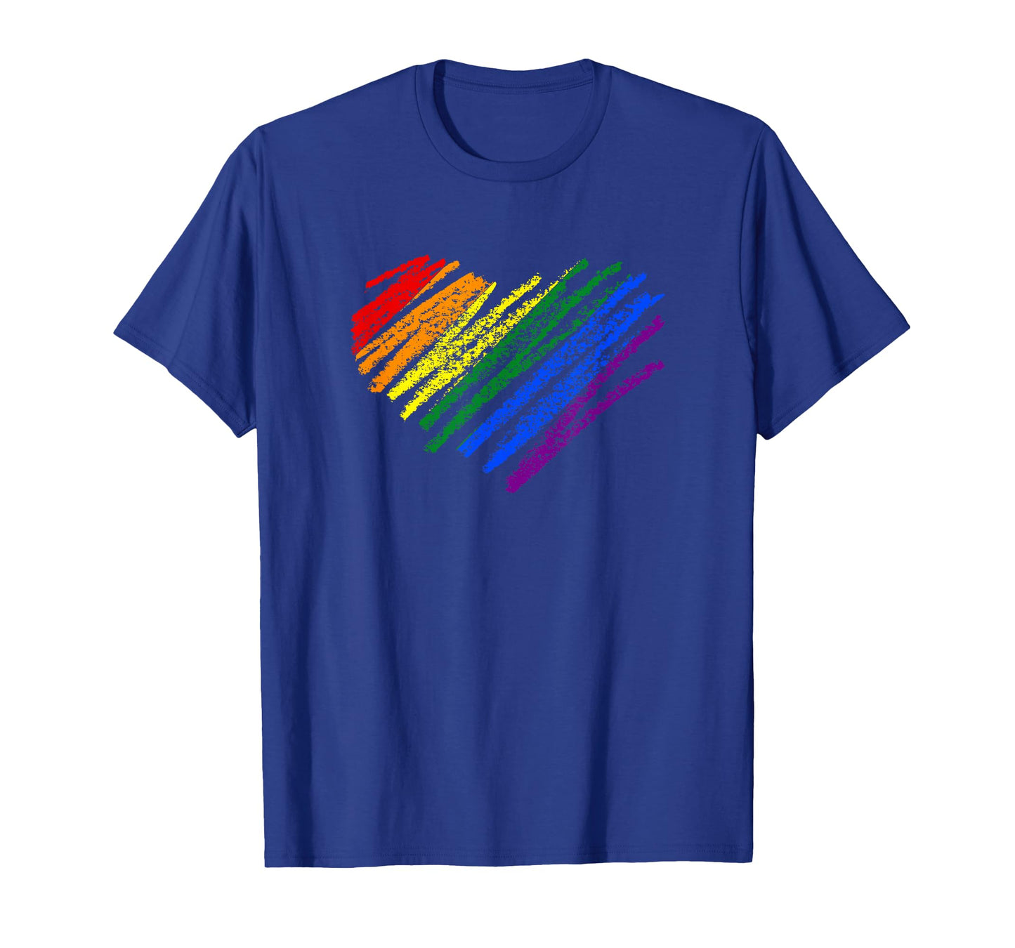 Hand Drawn Heart Gay Pride Flag - LGBT LGBTQ Rainbow Heart T-Shirt
