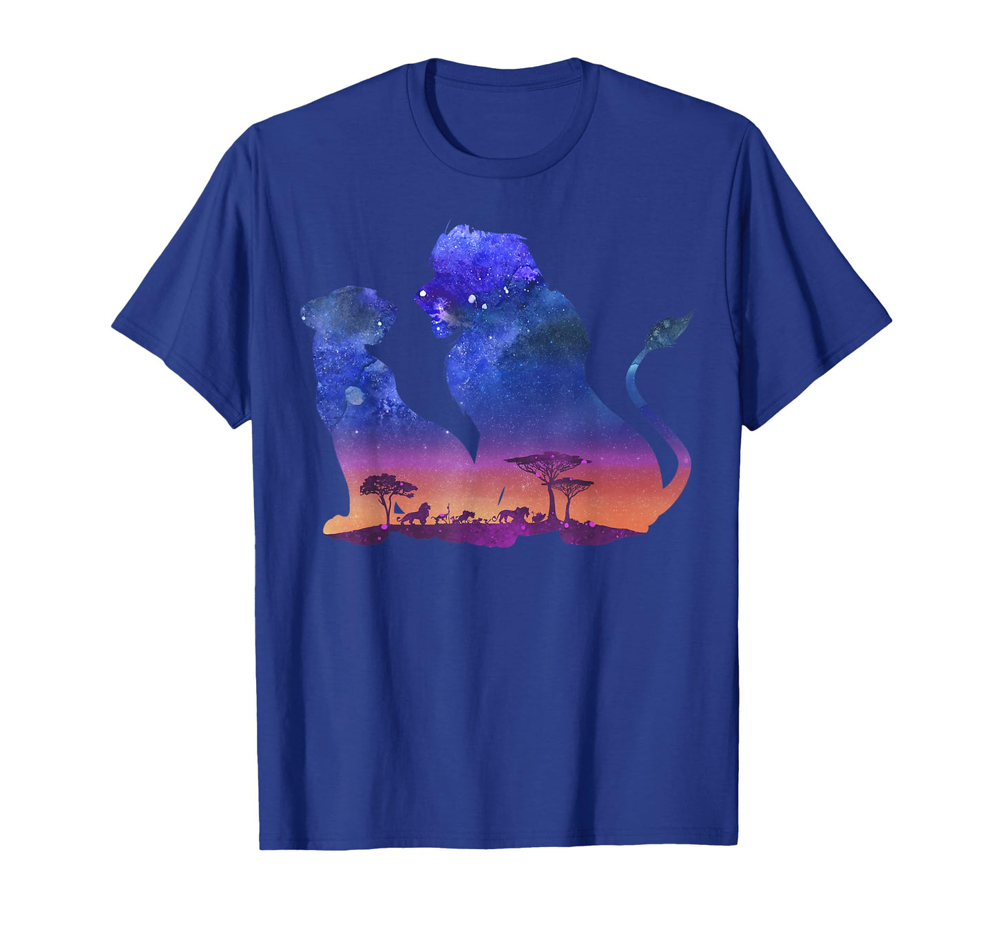 Disney The Lion King Simba And Nala Silhouette Fill T-Shirt