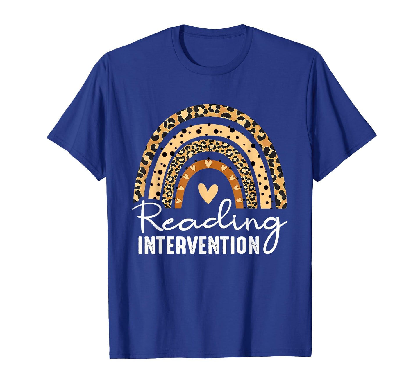 Reading Intervention Teacher Leopard Rainbow T-Shirt