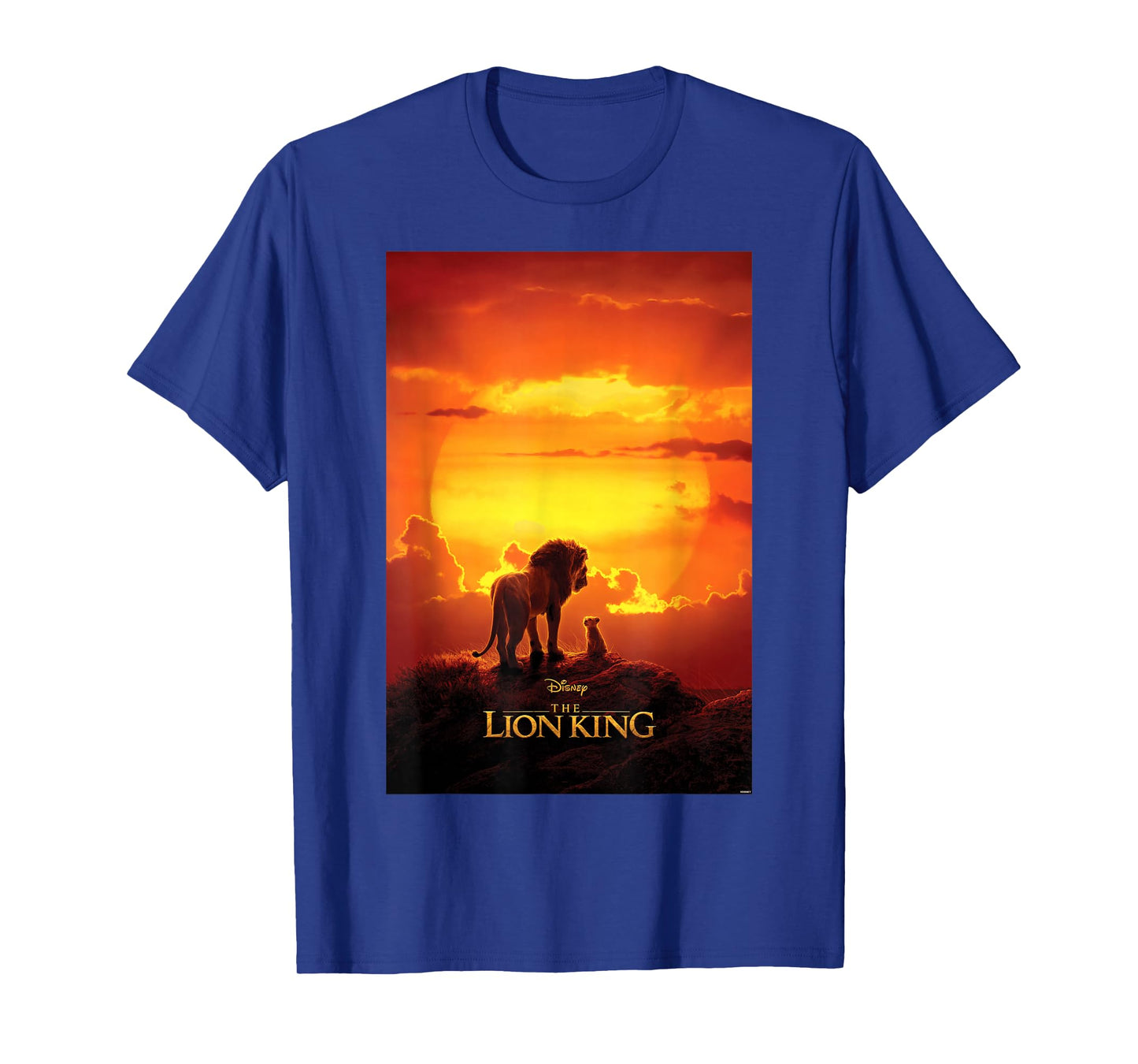 Disney The Lion King Live Action Mufasa Simba Sunset Poster T-Shirt