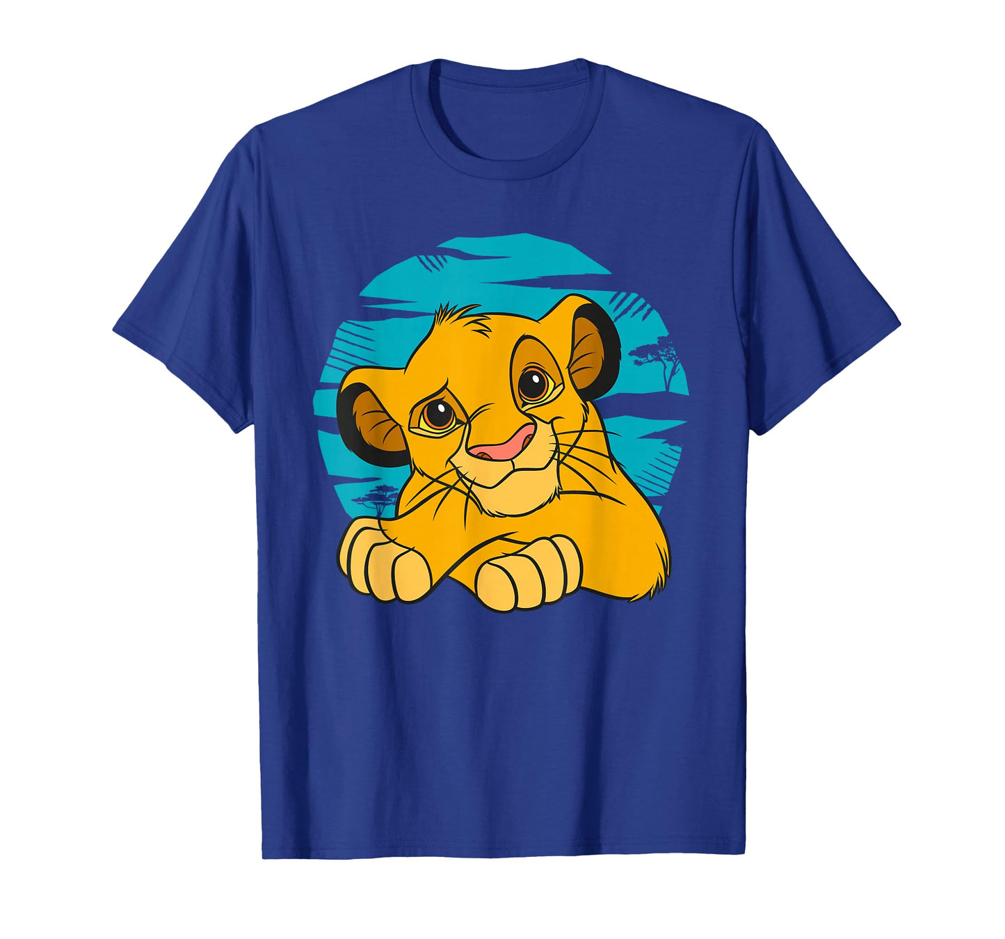 Disney The Lion King Young Simba Resting Blue 90s T-Shirt T-Shirt