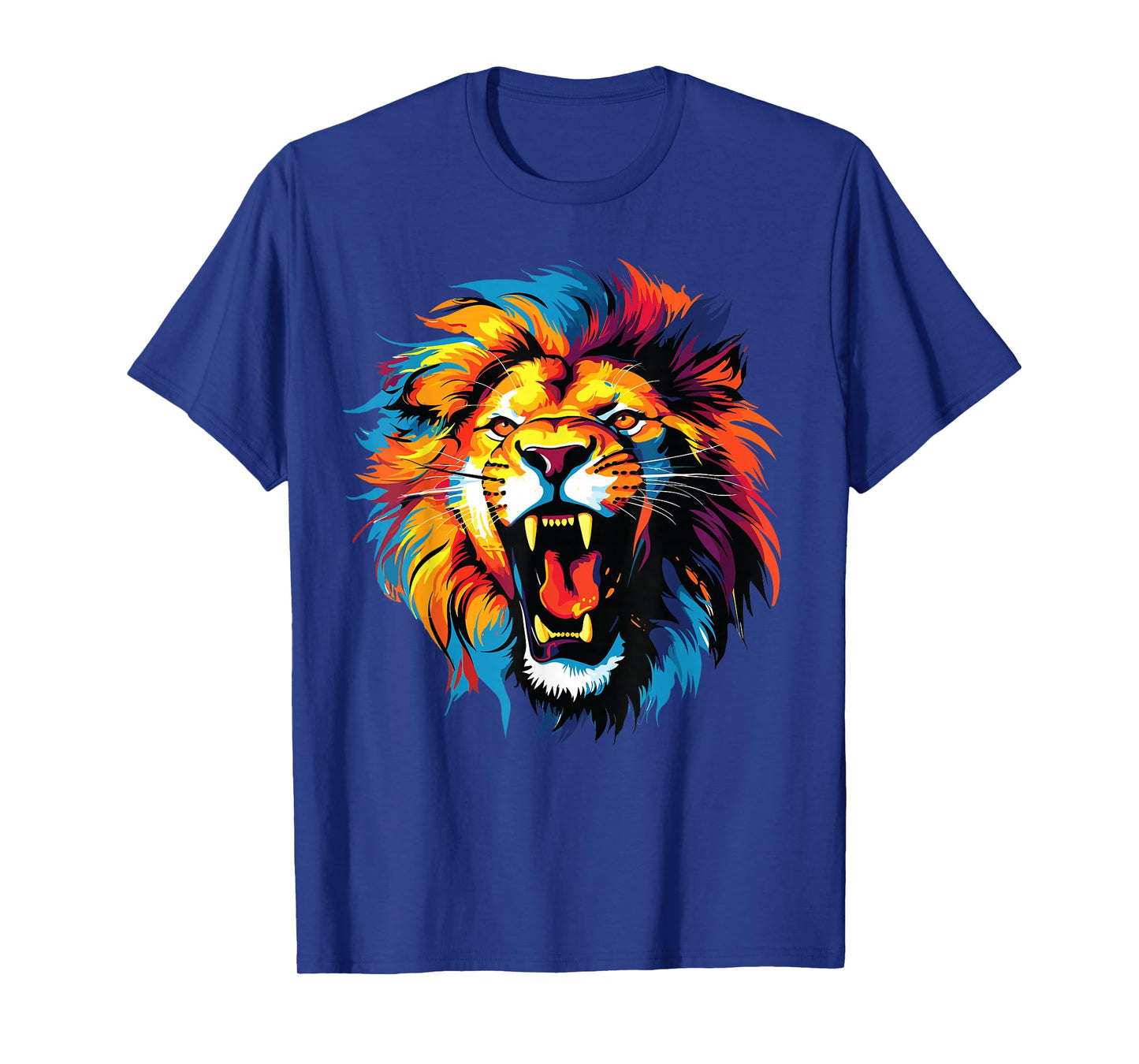colorful lion head art for lover lions King African animals T-Shirt