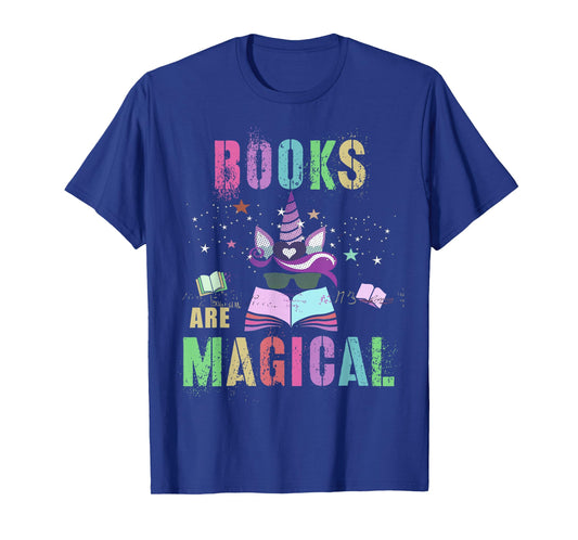 Funny BOOKS ARE MAGICAL I'm Unicorn School Library Squad Mom T-Shirt