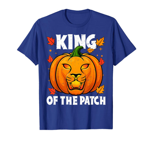 Halloween Lion Pumpkin King of The Patch Costume Men Kid Boy T-Shirt