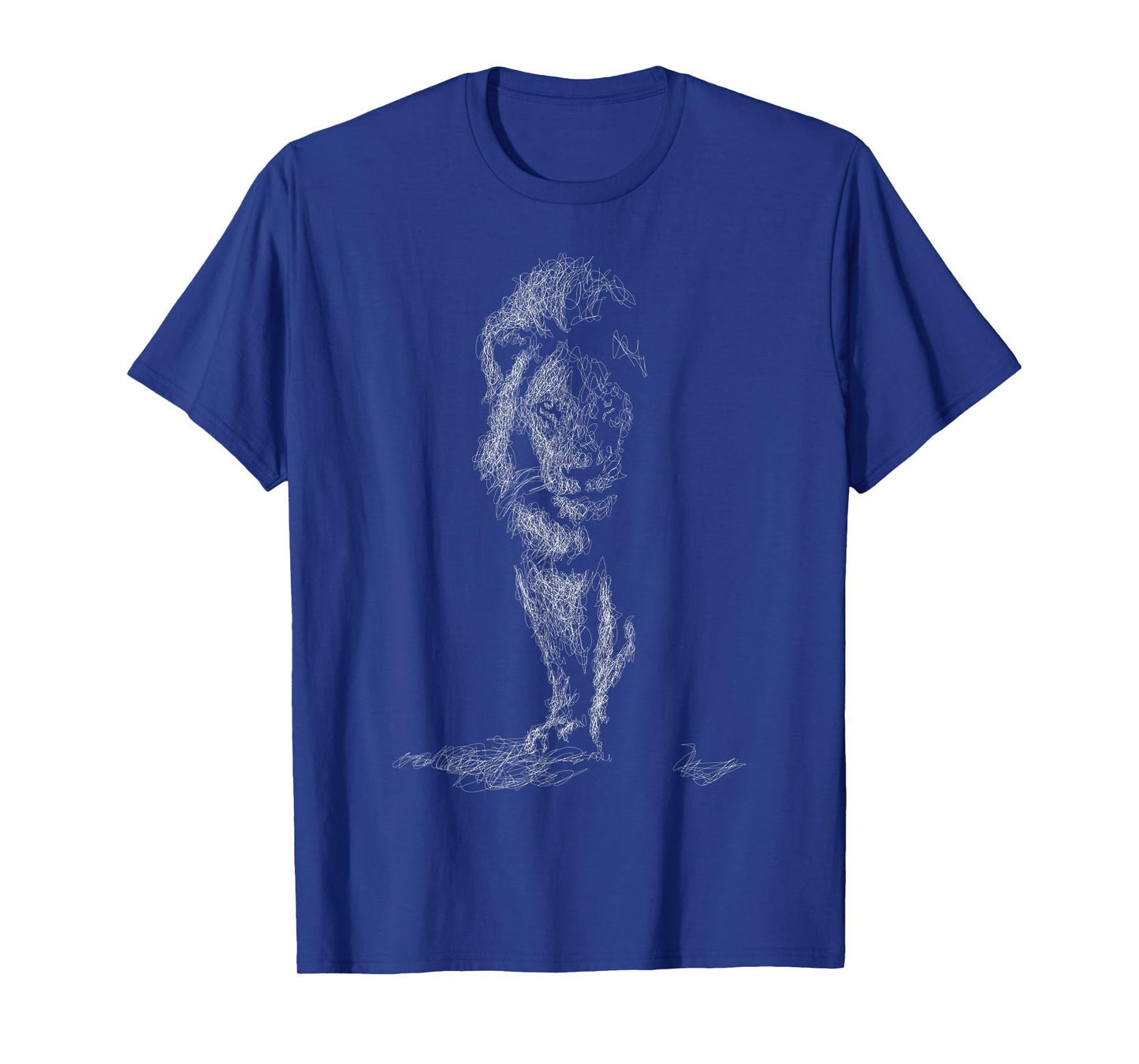 Lion Scribble Black Art for Lover Lions King of Animals T-Shirt