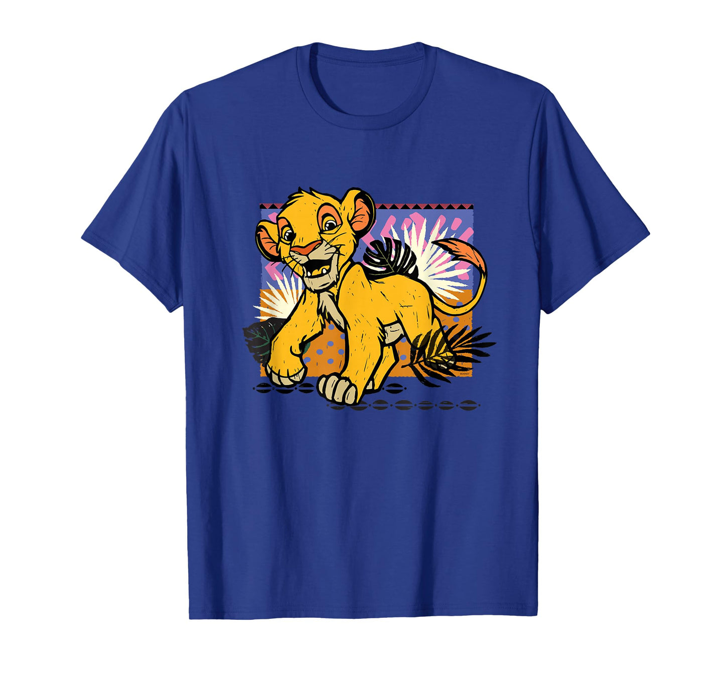 Disney The Lion King 30th Anniversary Wood Block Style Simba T-Shirt
