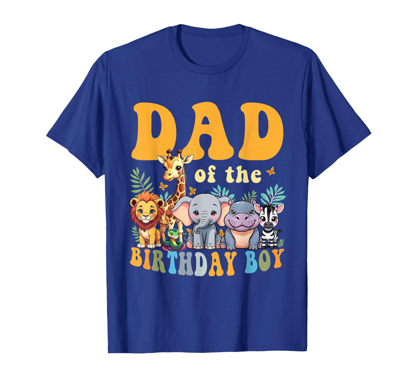 Dad of The Birthday Boy Kids Safari Jungle Animal Matching T-Shirt