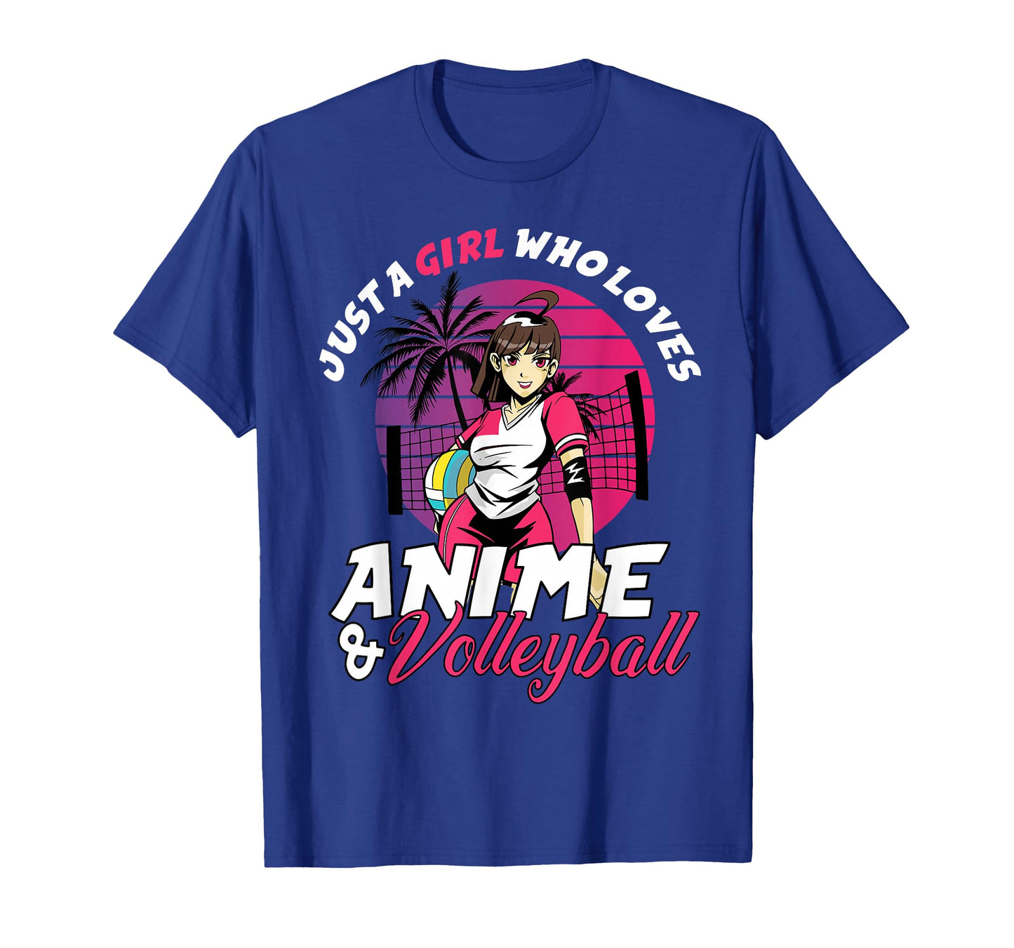 Just A Girl Who Loves Anime and Volleyball Anime Girls Gift T-Shirt