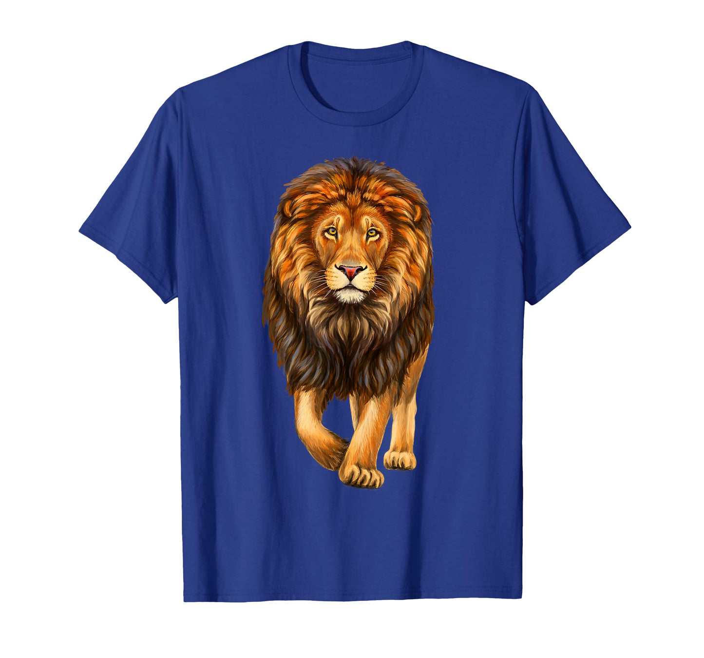 Lion Walking Realistic for Lovers Lions King African Animal T-Shirt