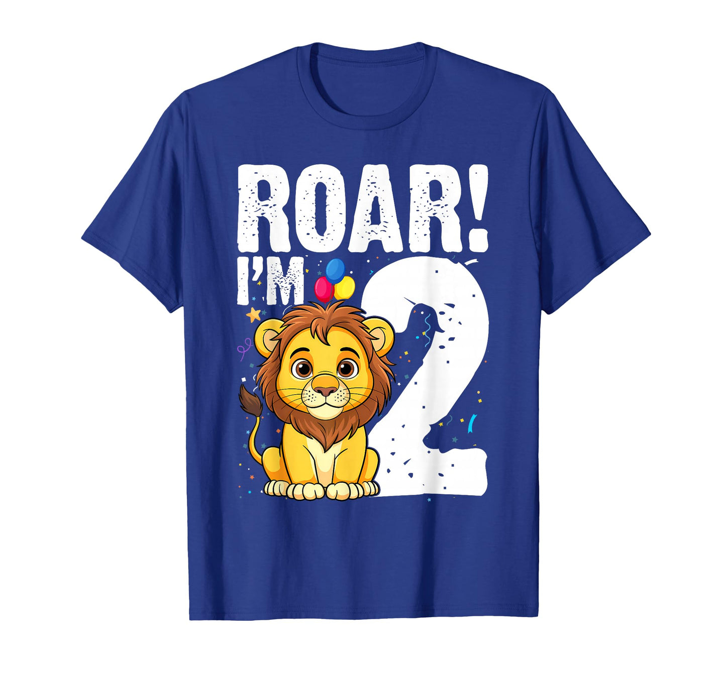 Children 2nd Birthday Lion 2 Years Old Boy Lion Animal King T-Shirt