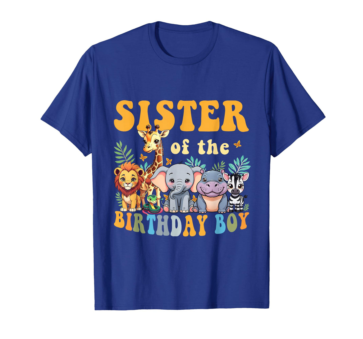 Sister of the Birthday Boy Kid Safari Jungle Animal Matching T-Shirt