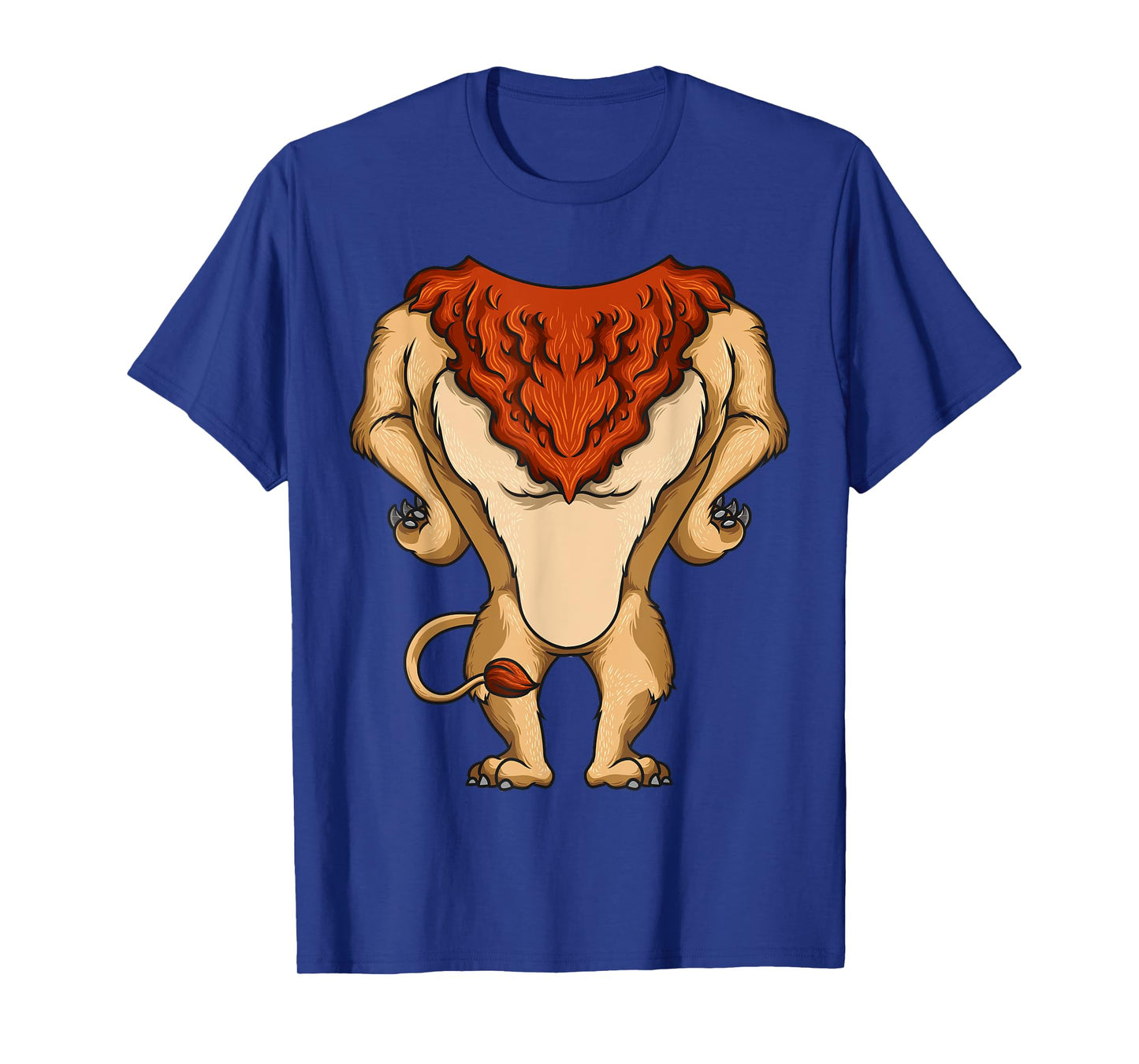Cute Headless Lion Costume Halloween Funny Big Cat Mane Gift T-Shirt
