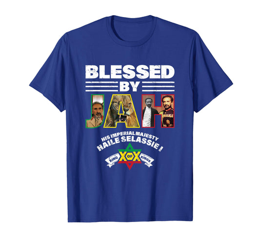 Blessed by JAH Ras Tafari HIM Haile Selassie I T-Shirt