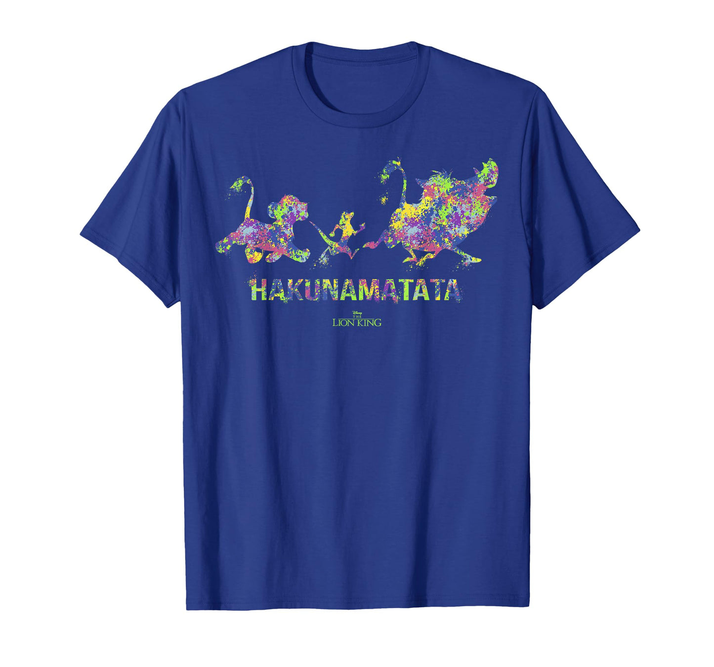Disney The Lion King Hakuna Matata Paint Splatter Silhouette T-Shirt