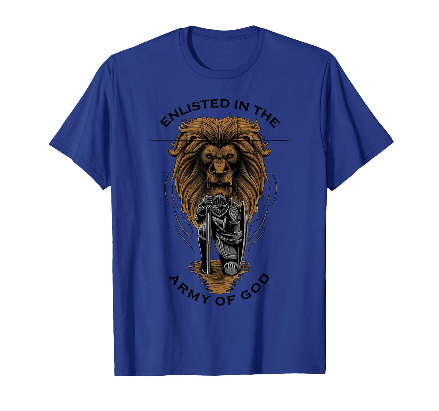 Gods Army Christian Faith Lion Warrior Religious Gifts Men T-Shirt