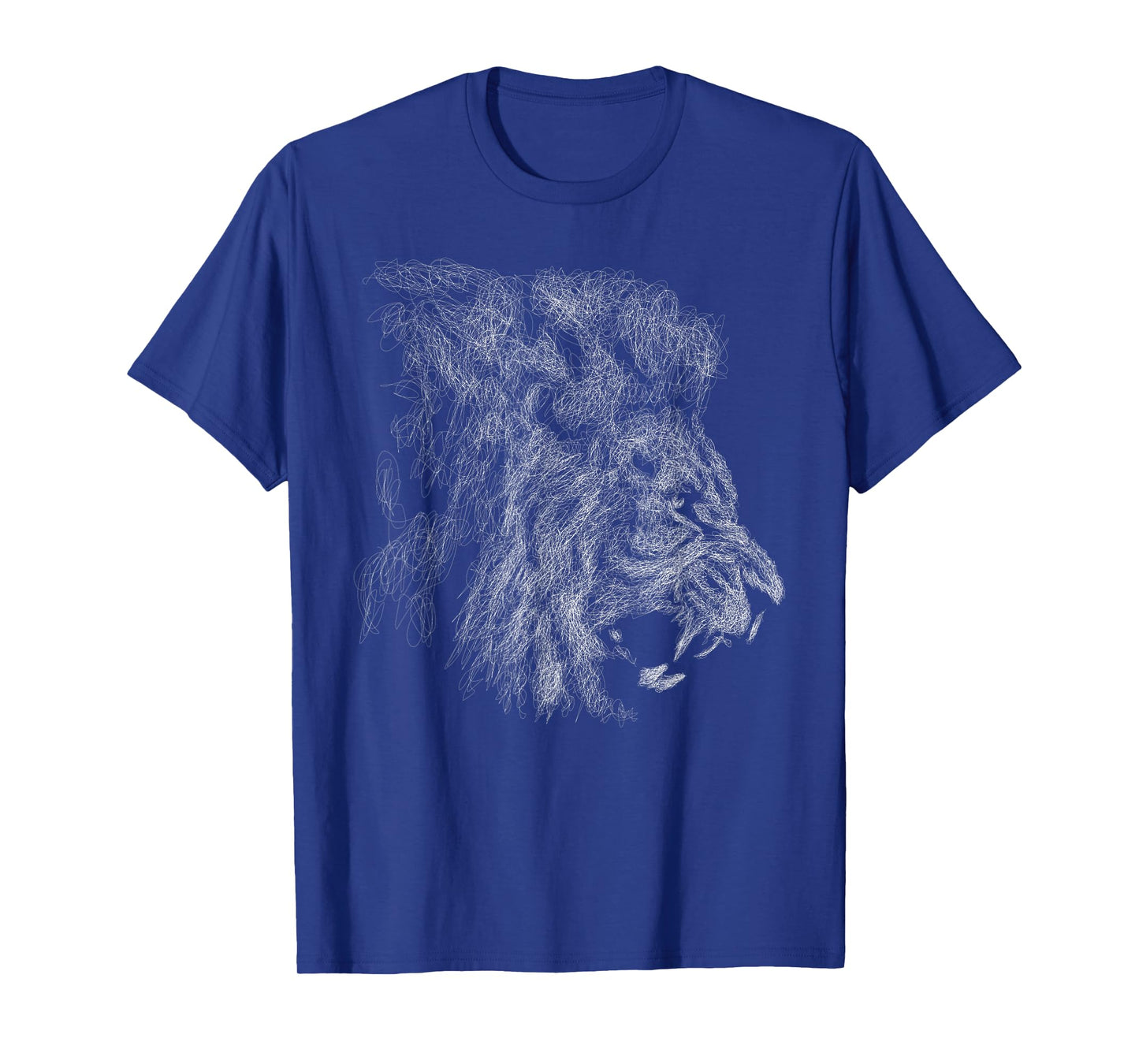 Lion Roar scribble black art for lover lions King of Animals T-Shirt