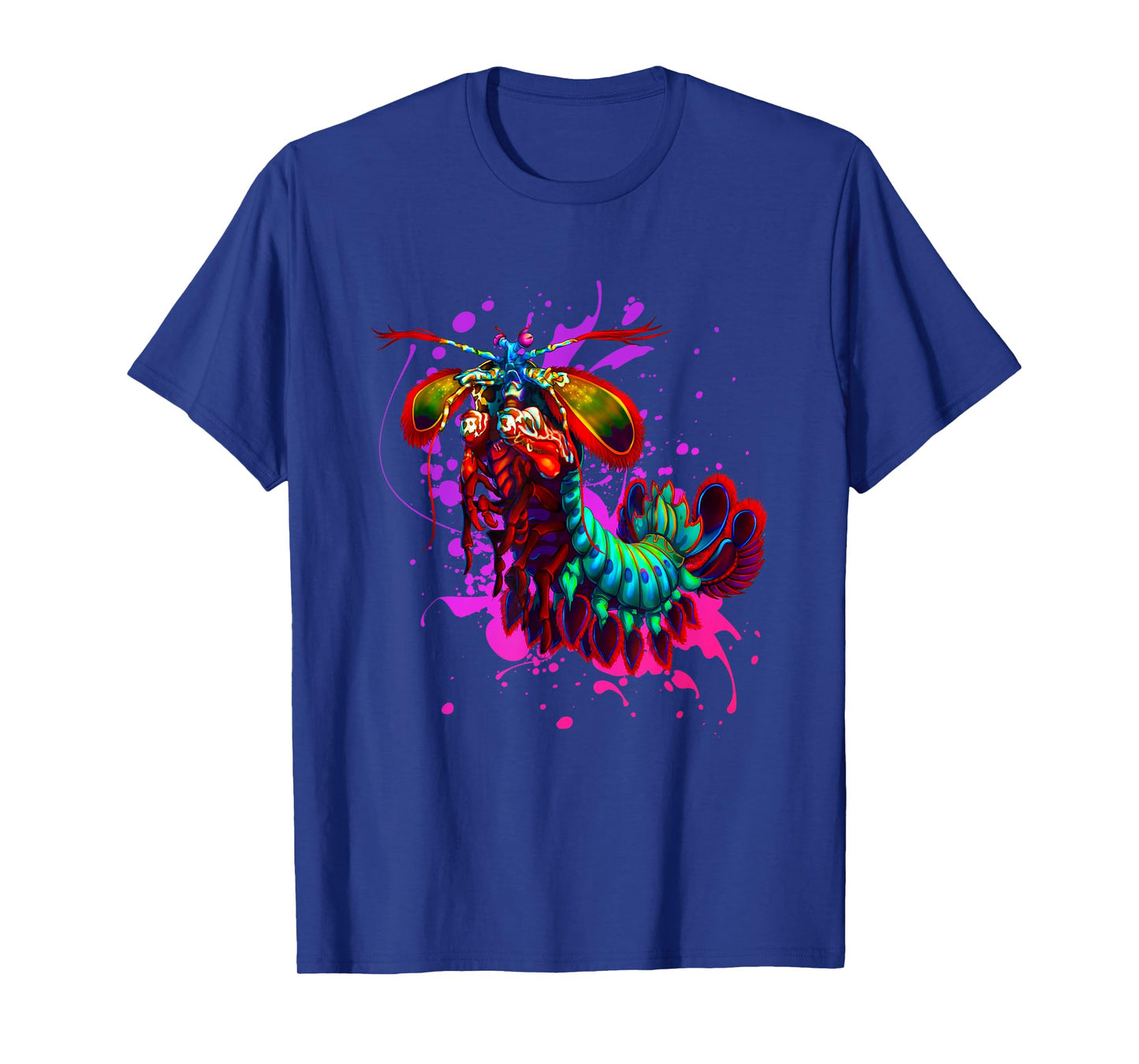 Rainbow Peacock Mantis Shrimp Purple Splash T-Shirt T-Shirt