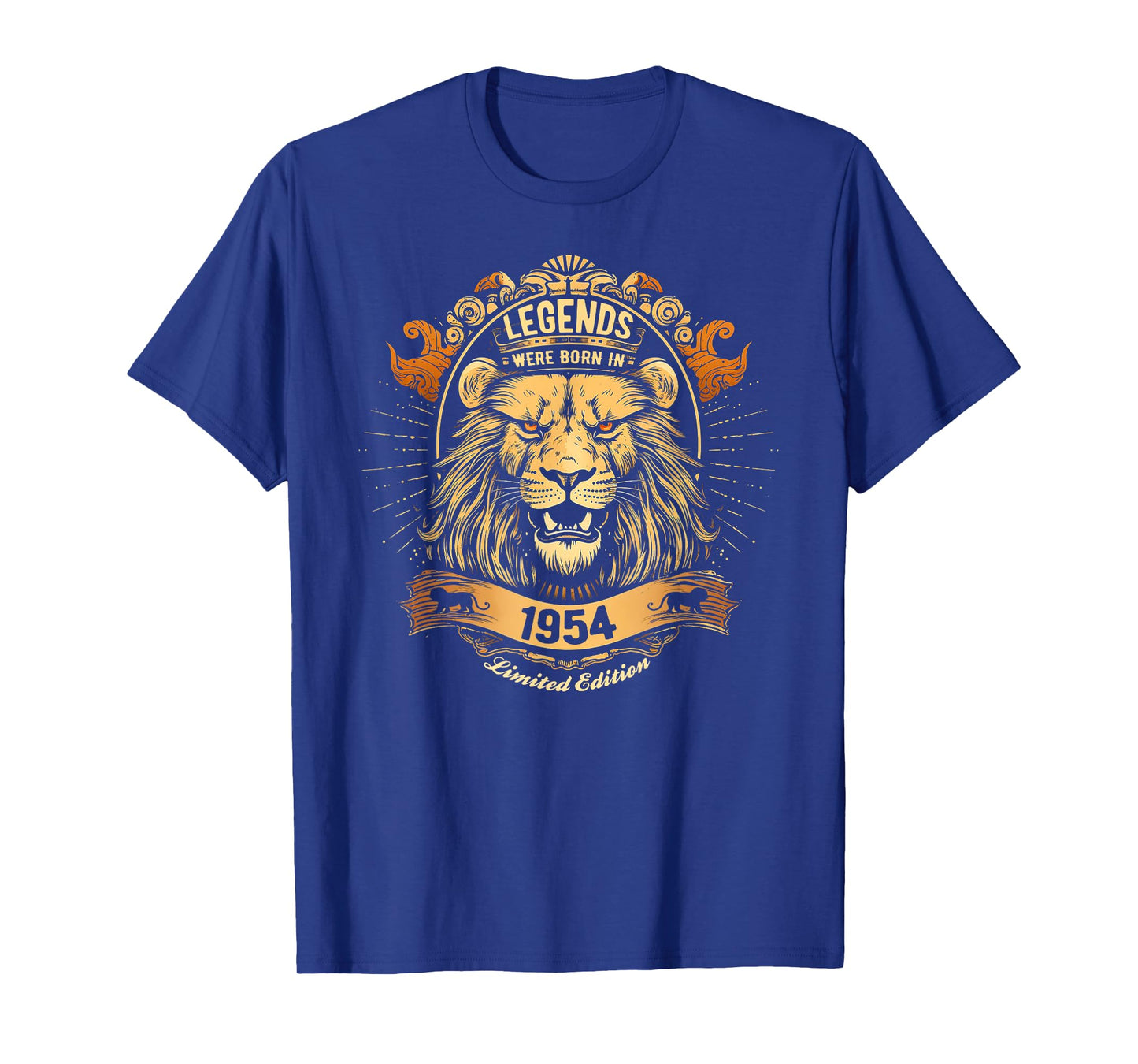 Legends Were Born In 1954 Lions Head 71st Birthday T-Shirt